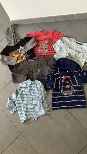 Lot ensemble vêtement garçon 3 ans haut pull sweat tee shirt