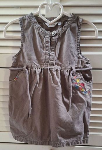 Robe été marron - Kidkanai fleurs - 24 mois