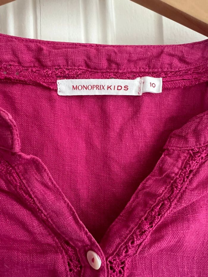Blouse fuschia Monoprix Kids 10 ans - photo numéro 2