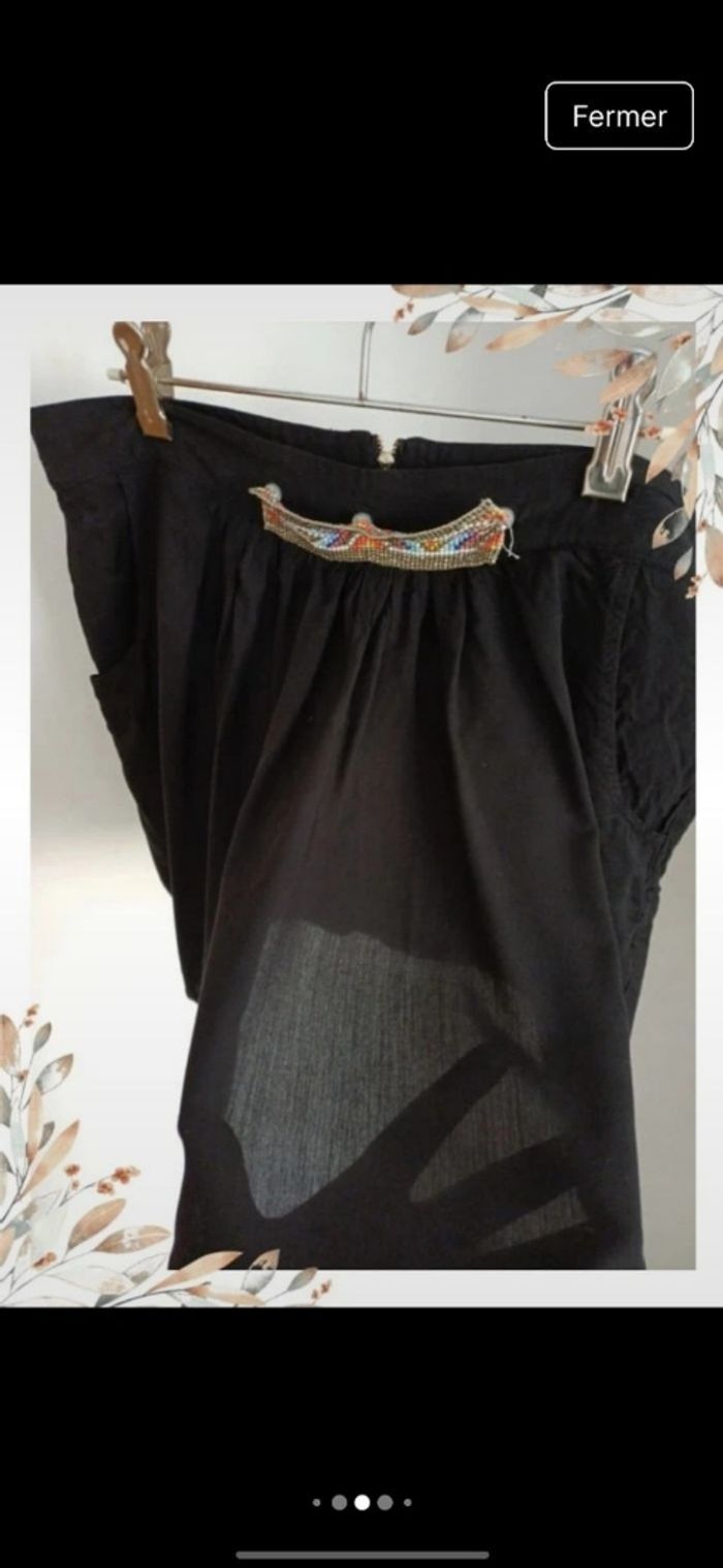 Jupe noire fluide en viscose doublée 38 - photo numéro 4