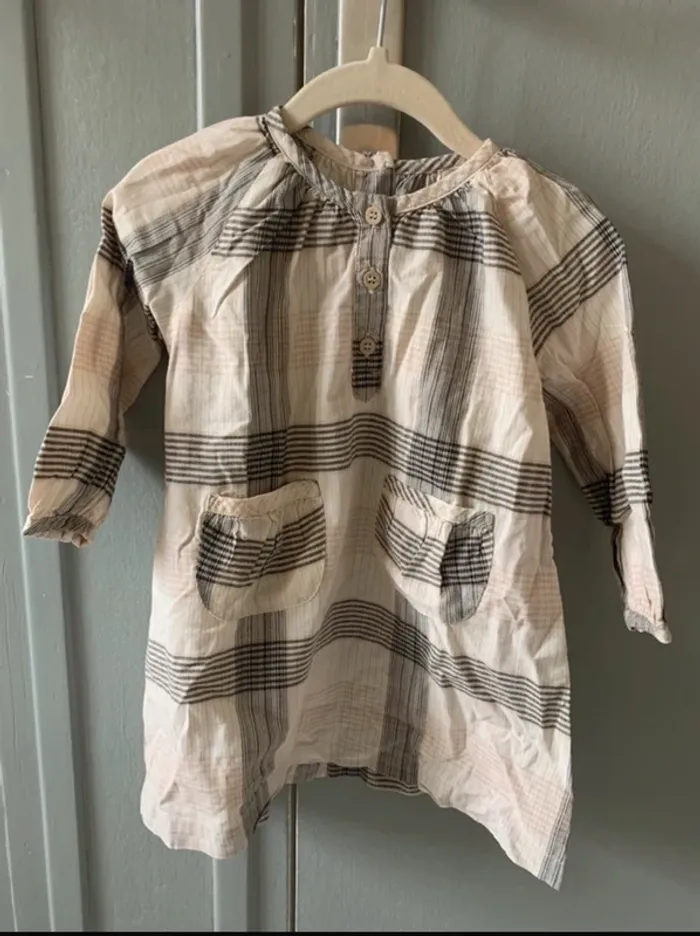 Chemise robe manches longues Petit Bateau