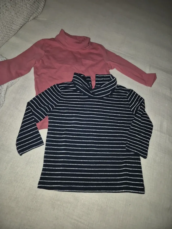 Lot de 2 hauts col roule