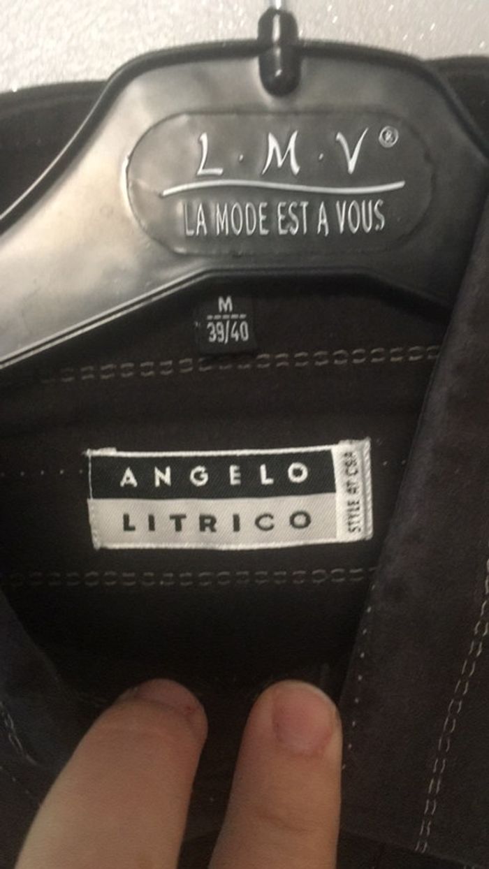 Chemise manches longues unis fine rayures - photo numéro 4