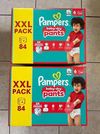 2 XXL pack pants taille 6 Pampers 