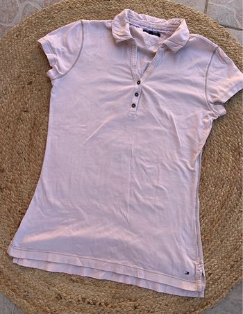 Femme 👩 Polo manches courtes Tommy Hilfiger beige/rose taille M
