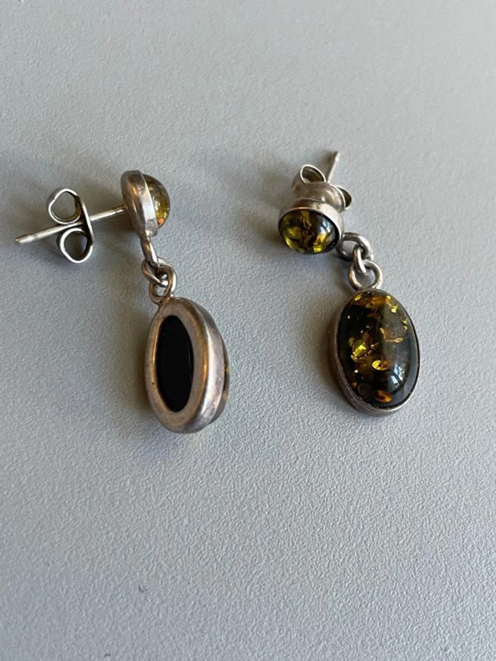 Parure en ambre véritable et argent 925 - photo numéro 4