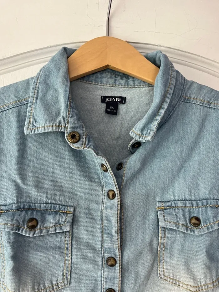 Ensemble stylé fille 8 ans – Total look denim & noir - photo numéro 3
