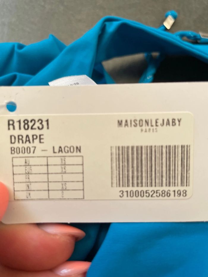 Maillot Maison Lejaby 1 pièce modèle drapé Lagon - photo numéro 5