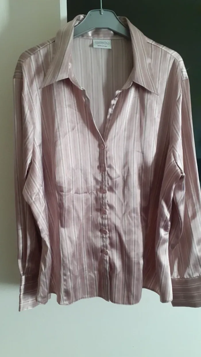 Chemise rose satiné - photo numéro 11