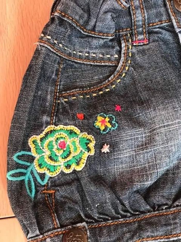 Short en jean Catimini, taille 12 mois - photo numéro 2