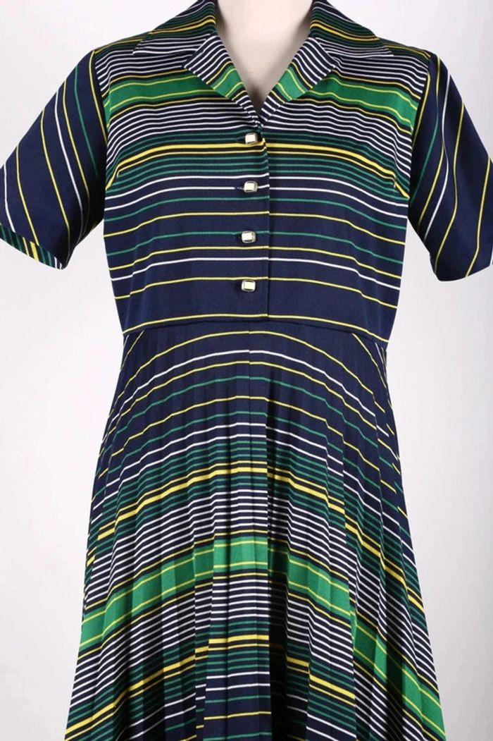 Petite robe vintage 70's motif à rayures (#250008) - photo numéro 8