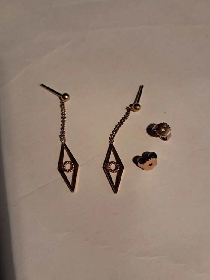 Boucles d oreilles longues anciennes - photo numéro 2