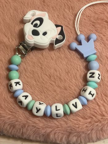 Attache tétine dalmatien