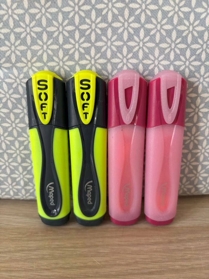 Pack de 2x2 Surligneurs Fluo "Flex / Glitter"