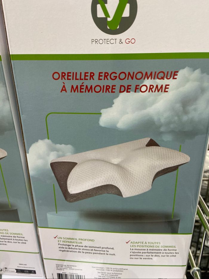 Oreiller ergonomique neuf