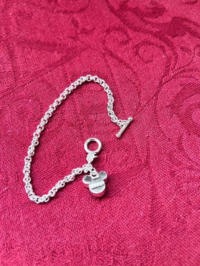 Bracelet argenté fantaisie Mickey strass Disneyland Paris - photo numéro 3