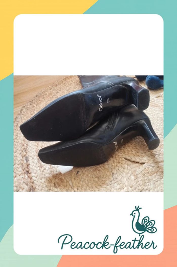 Bottes noires talons 37 - photo numéro 10