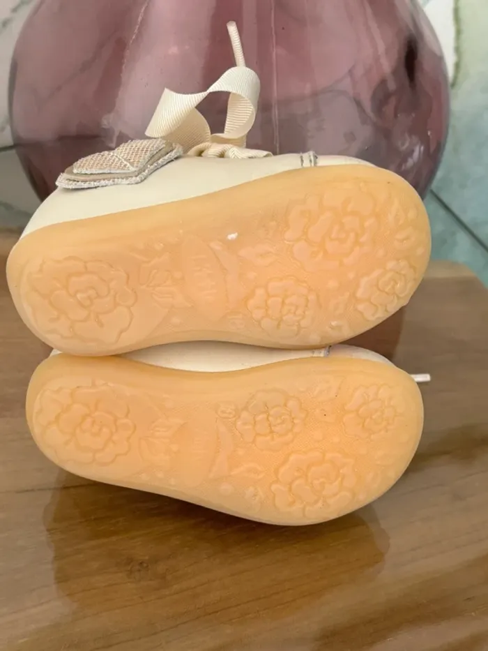 Chaussures filles beige doré cœur 18 Little Mary - photo numéro 6