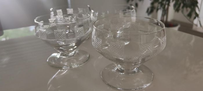 4 coupes champagne art déco - photo numéro 3