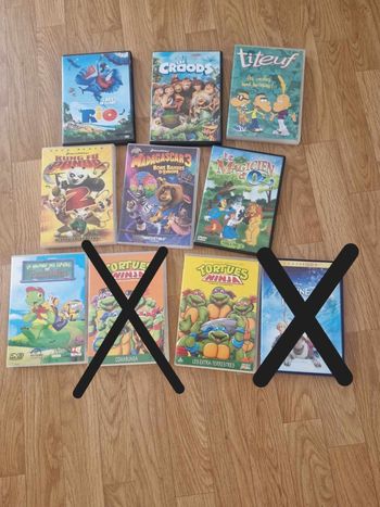 📀 Lot de 8 DVD dessins animés enfants