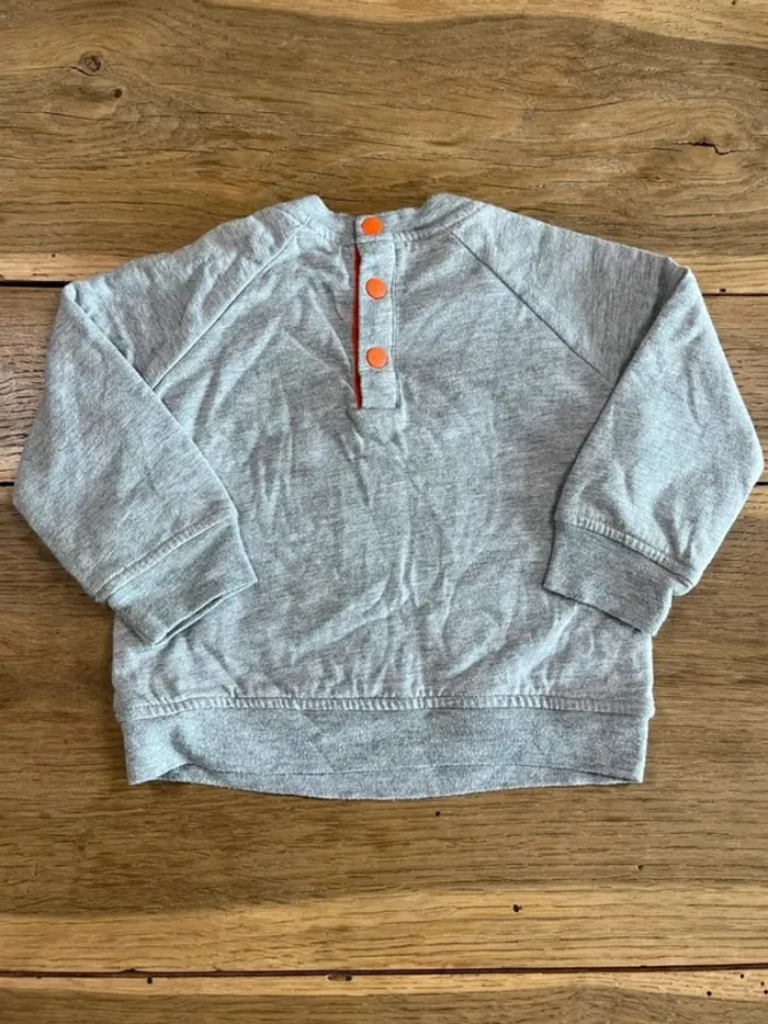 Pull Kenzo gris et orange - photo numéro 3