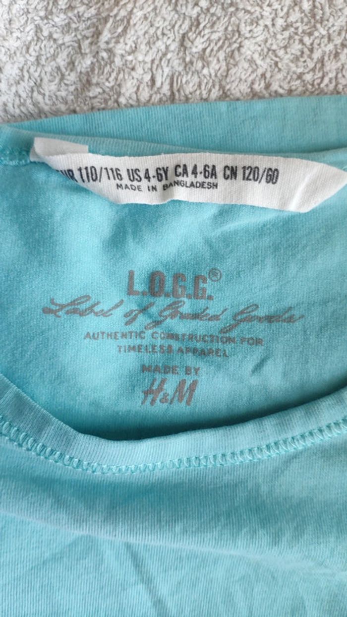 T-shirt logg 6 ans turquoise - photo numéro 2