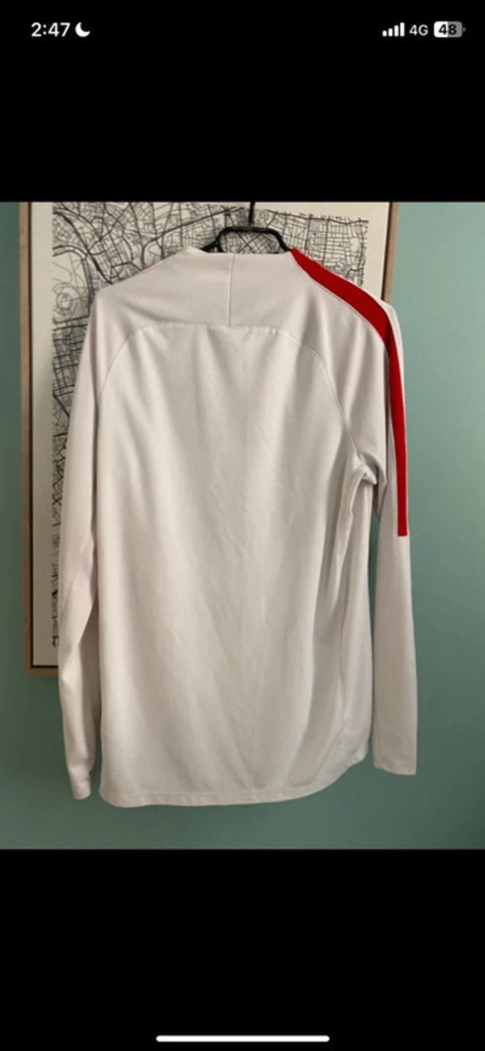 Haut entraînement PSG Nike - blanc Fly Emirates - taille M - officiel - photo numéro 5