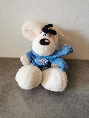 Peluche doudou souris Diddl écharpe ensemble bleu