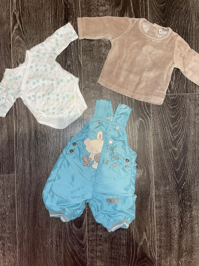 Ensemble salopette 0-1 mois