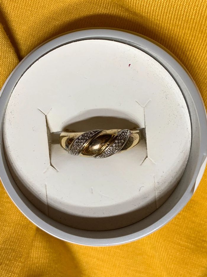 bague deux tons et zirconias - photo numéro 10