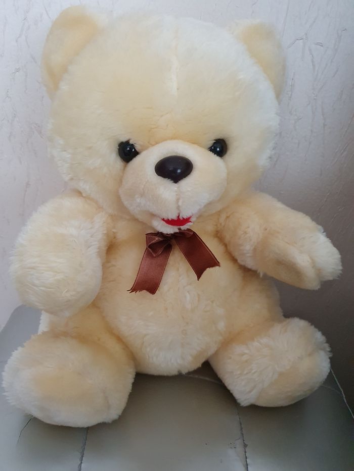 Peluche Nounours jaune - photo numéro 3