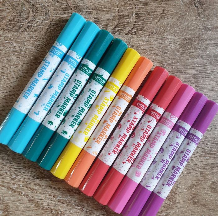 📚 Lot de 11 marker tampons Emoji #emyfleury_scolaire - photo numéro 2