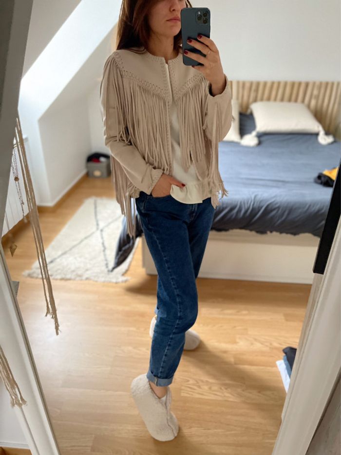 Veste ZARA bohème franges 🐚 - photo numéro 3