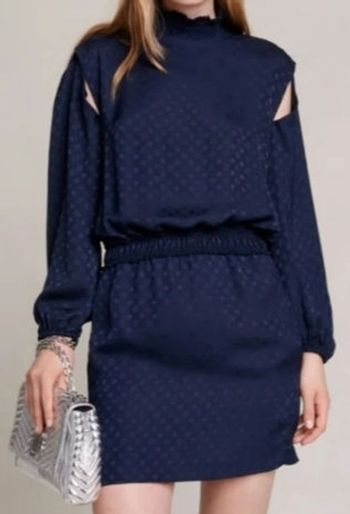 Robe courte bleue Maje