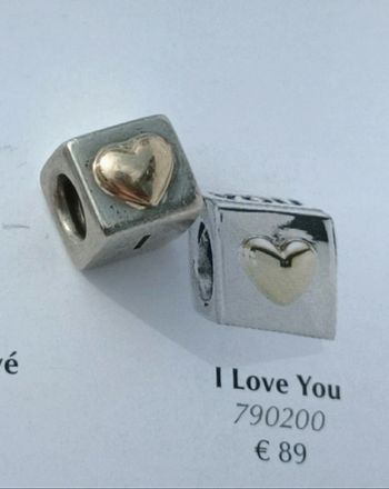 Charm Pandora I Love You Bicolore