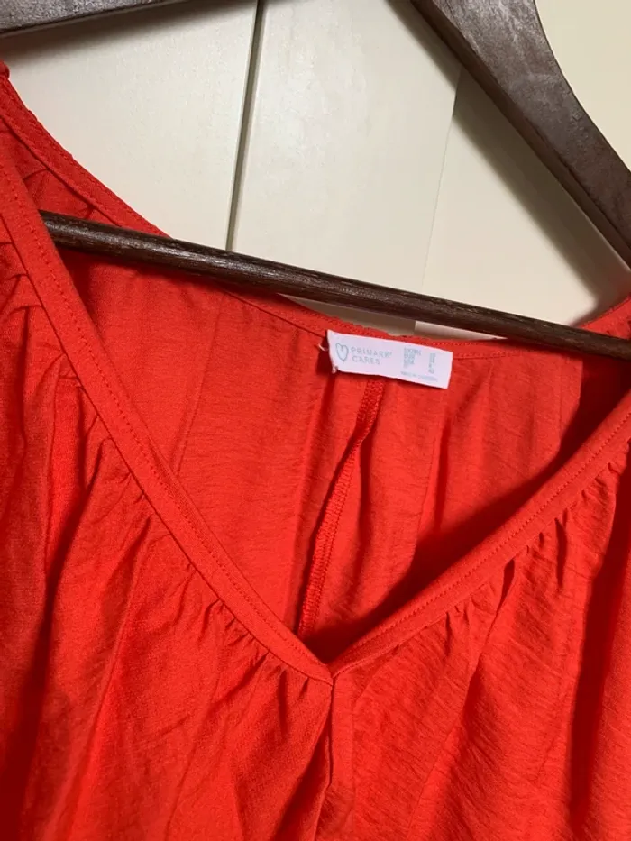 Blouse rouge corail Primark t.38 tbe - photo numéro 3