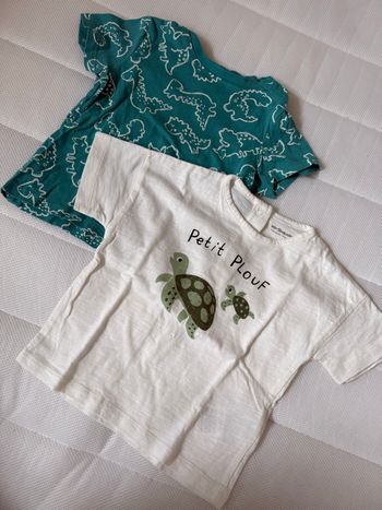 Lot 3 t-shirt bébé 12 mois 