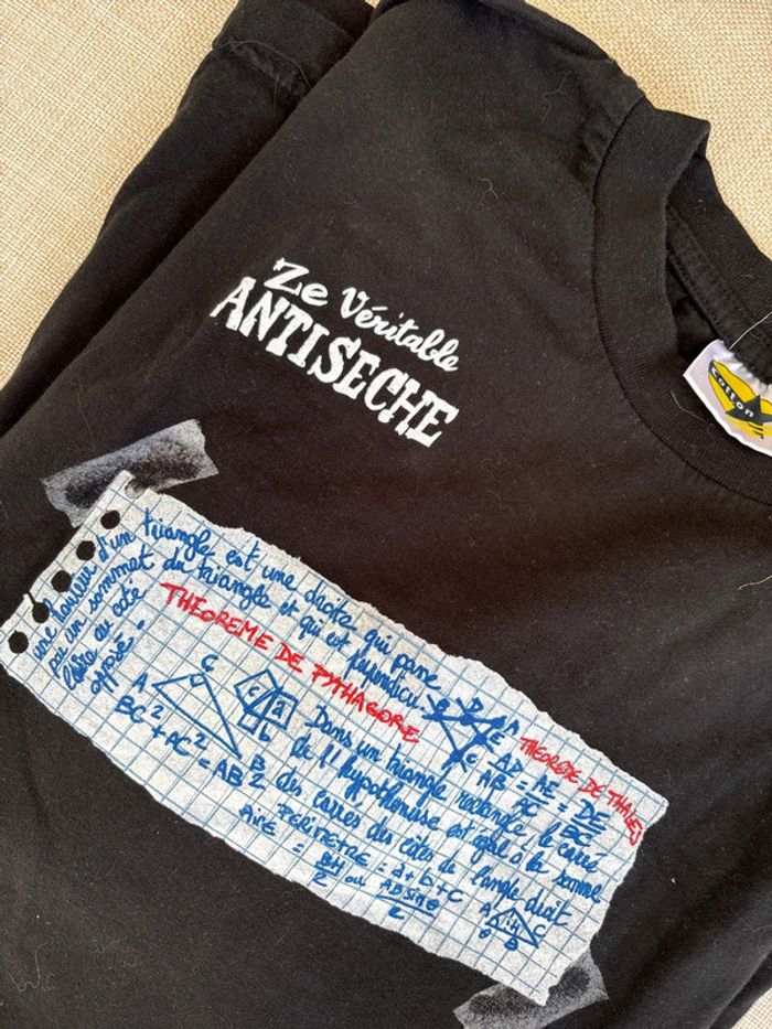 T shirt noir antisèche - photo numéro 2