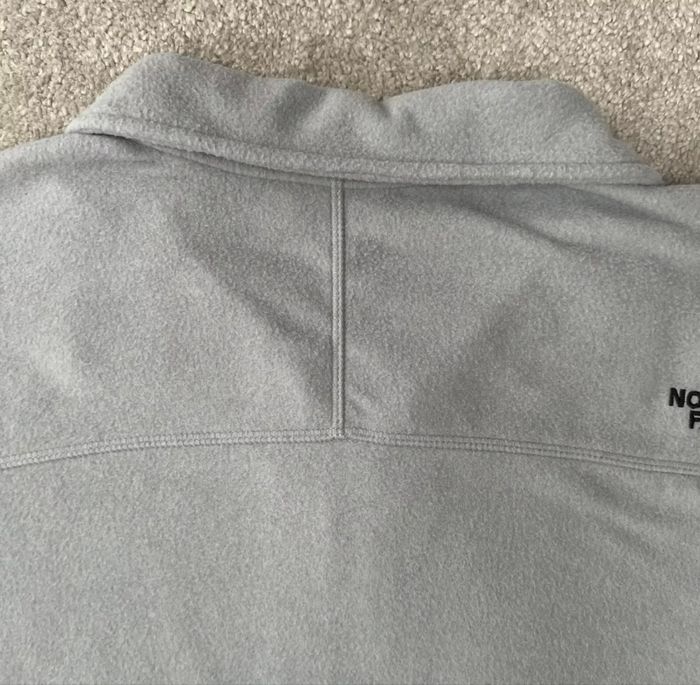 Sweat-shirt femme The North Face 100 Glacier 1/4 zip pull over polaire crop top gris claire - photo numéro 6