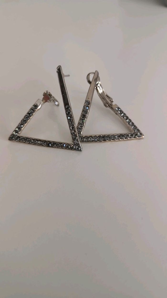 Boucles d'oreilles argentées