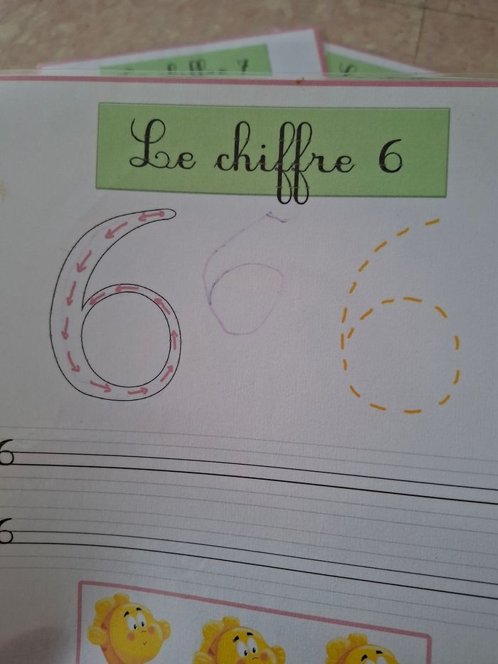 fiche pour apprentissage à écrire les chiffres - photo numéro 7