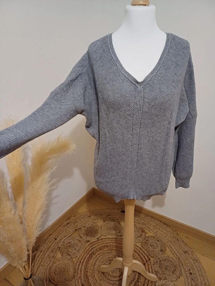 Pull gris chaud asymétrique MC Lorene taille M/L 38/40 - photo numéro 7