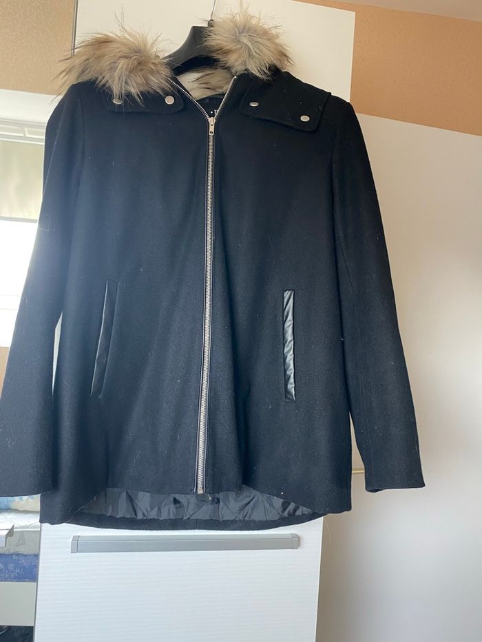 Manteau 3/4 capuche fourree - photo numéro 5