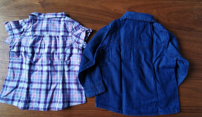 Chemise fille 24 mois 86cm jean - photo numéro 6