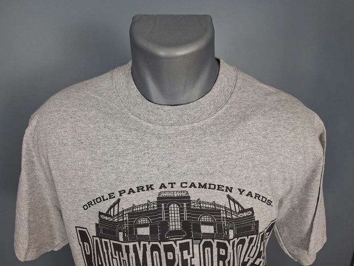 tee shirt lee sport vintage / Baltimore orioles/ homme gris taille M 420) - photo numéro 2