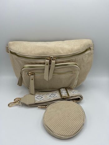 Sac banane bandoulière velours 