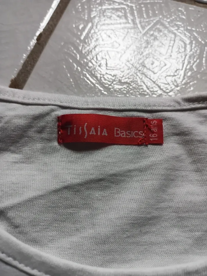 T-shirt blanc fille tête de mort - photo numéro 4