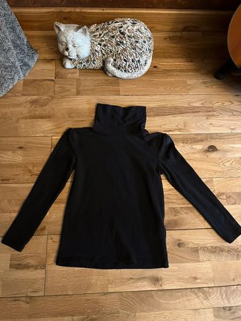 Tshirt noir col roulé TAO nickel 6 ans