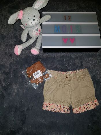 Short à bretelles 12 mois