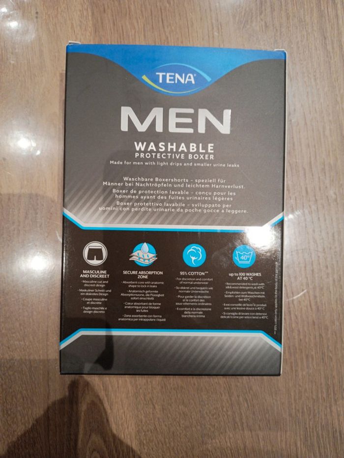 Boxer lavable tena taille s coloris noir pour incontinence légère - photo numéro 4